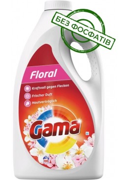 Гель для стирки Gama Floral с цветочным ароматом, 5 л (100 стирок)