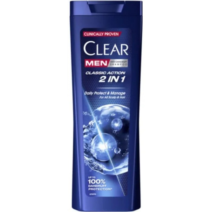 Шампунь проти лупи Clear Men Classic Action 2 in 1, 360мл - 