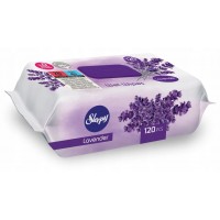 Вологі серветки Sleepy Lavender з клапаном, 120 шт