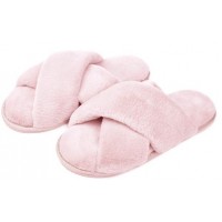 Тапочки домашние женские HS-LUX меховые открытые розовые, 41 р