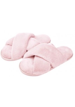 Тапочки домашние женские HS-LUX меховые открытые розовые, 40 р