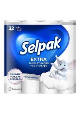 Туалетний папір Selpak тришарова, 32 рулона