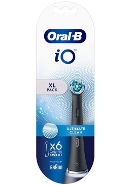 Насадки для зубної щітки Oral-B iO Ultimate Clean, чорний (6 шт)
