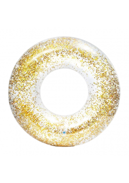 Круг надувной Intex Glitter 56274, 107х27 см (золотой)