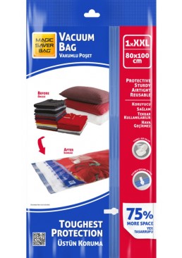 Вакуумный пакет для одежды MAGIC SAVER BAG XXL, 80х100 см (1 шт)