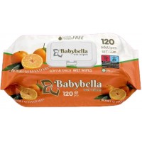 Влажные салфетки Babybella Soft&thick Мандарин, 120 шт