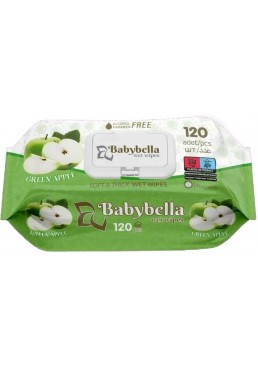 Вологі серветки Babybella Soft&thick Яблуко, 120 шт