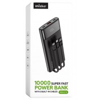 Портативна батарея WALKER WB-615, 10000mAh, 22.5W (QC3.0 + PD) чорна