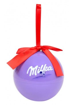 Елочная игрушка шарик с шоколадом Milka, 80 г