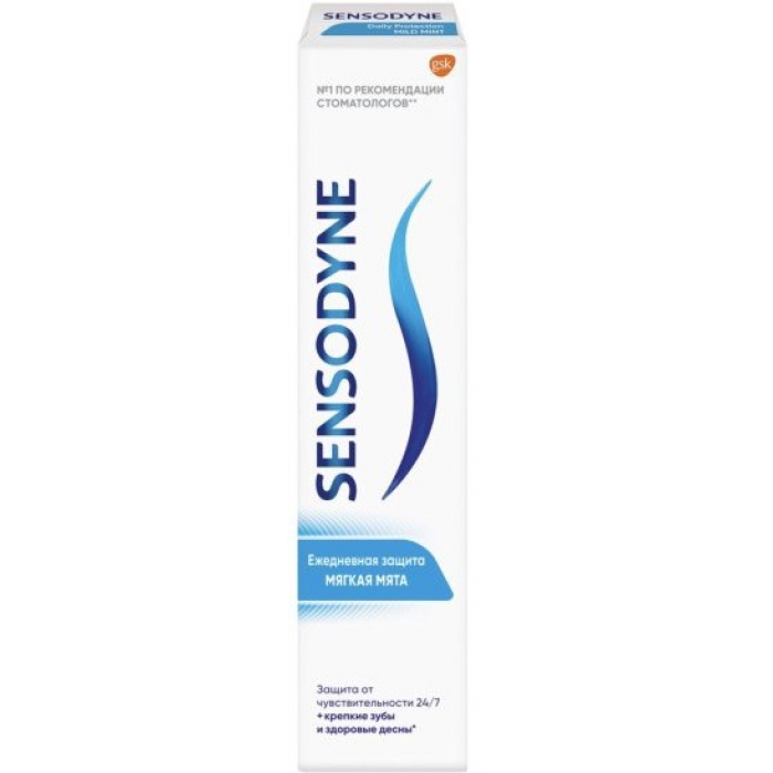Зубная паста Sensodyne ежедневная защита мягкая мята, 65 мл - 