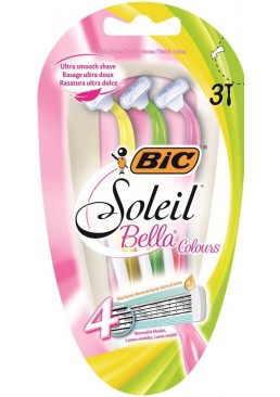 Набор бритв без сменных картриджей BIC Soleil Bella Colours, 3 шт