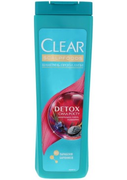 Шампунь-детокс CLEAR PHYTOTECHNOLOGY Сила Роста, 400 мл