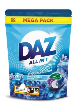 Капсули для прання DAZ Lotus Breeze для всіх типів тканин, 60 шт