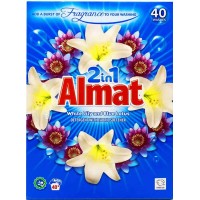 Стиральный порошок Almat 2 в 1 белая лилия и голубой лотос, 2,6 кг (40 стирок)