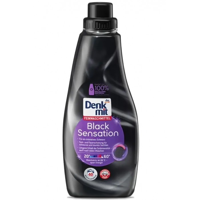 Гель для прання чорних тканин Denkmit Black Sensation, 1л (40 прань) - 