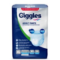 Подгузники-трусы для взрослых Giggles, размер XL (120-170 см), 30 шт