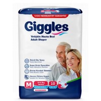 Подгузники для взрослых Giggles, размер M (70-120 см), 10 шт