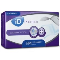 Одноразові пелюшки iD Protect для захисту від протікань, розмір М, 60х60 см, 30 шт