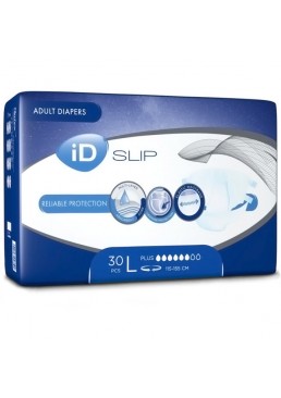 Подгузники для взрослых iD Slip Plus, размер L(115-155 см), 30 шт
