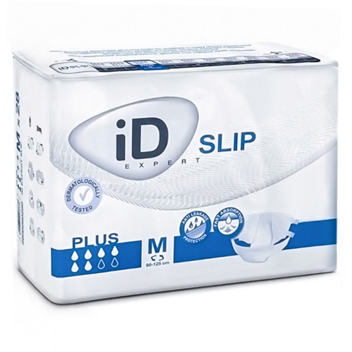 Підгузки для дорослих iD Expert Slip Plus, розмір M (80-125 см), 30 шт - 