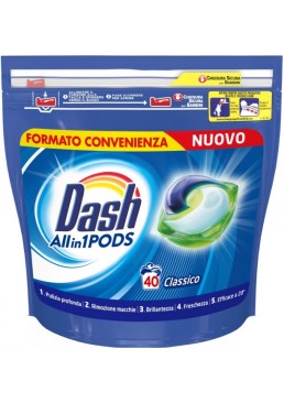 Гель-капсули для прання 3в1 Dash Classicо, 40 шт