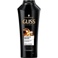 Зміцнюючий шампунь GLISS Ultimate Repair для сильно пошкодженого та сухого волосся, 400 мл