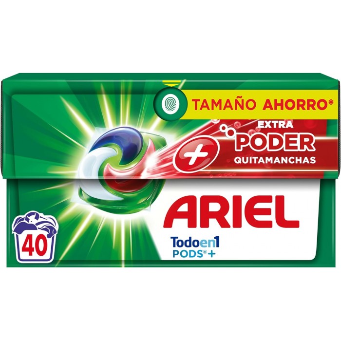 Капсули для прання Ariel Pods 4в1 Extra Poder з плямовивідником, 40 шт - 