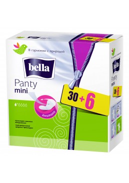 Щоденні гігієнічні прокладки Bella Panty Mini 30+6 шт