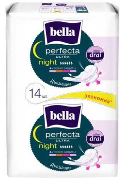 Прокладки гігієнічні Bella Perfecta Ultra Night 6 крапель, 14 шт
