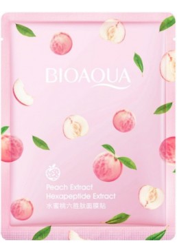 Маска тканинна BIOAQUA для обличчя з екстрактом персика, 25 г