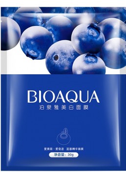 Маска тканинна BIOAQUA для обличчя з екстрактом чорниці, 30 г
