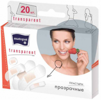 Пластырь медицинский Mаtораt Transparent на прозрачной основе, 20 шт