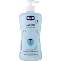 Гель-шампунь для тіла і волосся Chicco Natural Sensation Без Сліз з алое і ромашкою, 500 мл
