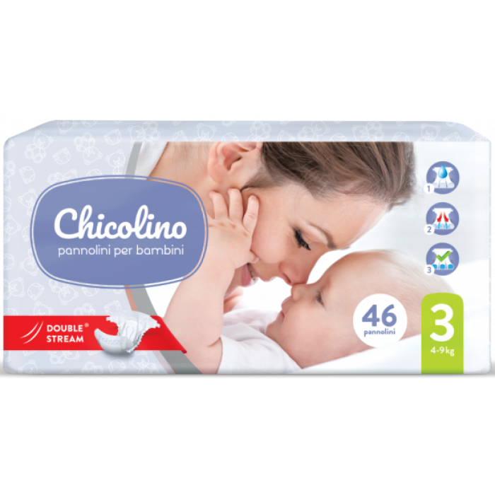 Підгузки Chicolino 3 (4-9 кг), 46 шт - 