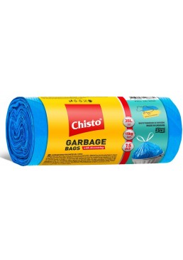 Пакети для сміття Chisto з затяжками 35 л, 15 шт