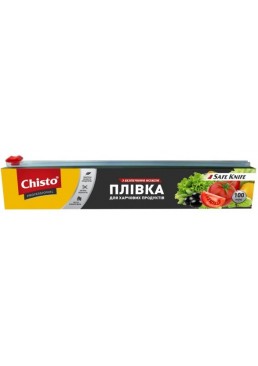 Плівка для харчових продуктів з безпечним ножем Chisto, 100 м (28 см)