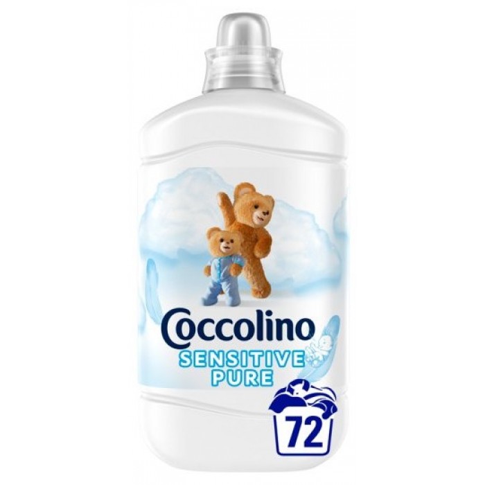 Ополіскувач для білизни coccolino sensitive (72 прання), 1.8 л - 