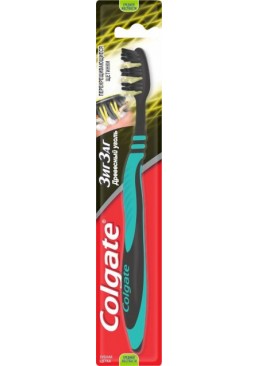 Зубная щетка Colgate ZigZag Charcoal средней жесткости, 1 шт
