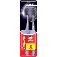 Зубная щетка Colgate High Density черный уголь, средней жесткости, 1+1 шт