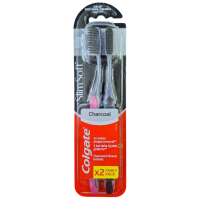 Зубна щітка Colgate Slim Soft Charcoal Деревне Вугілля, 1+1 шт