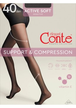 Колготки Conte Active 40 Den Nero, 5 размер