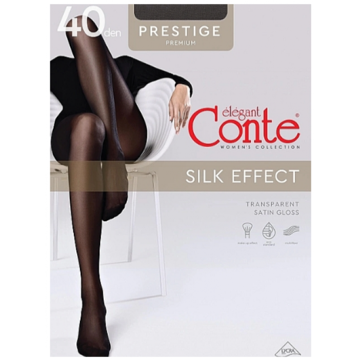 Колготки Conte Elegant Prestige 40 Den Grafit, 4 розмір - 