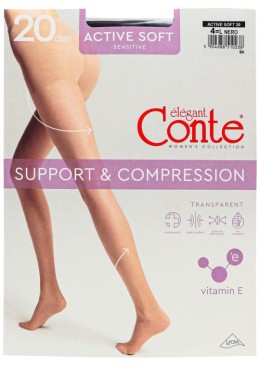 Колготки Conte Elegant Active Soft 20 Den Nero, 4 размер