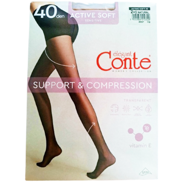 Колготки Conte Active 40 Den Natural, 2 розмір - 