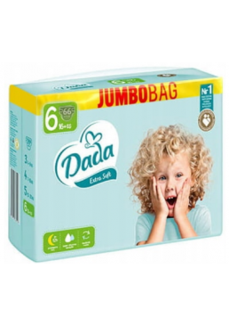 Підгузки Dada Extra Soft Jumbo Bag 6 (16+ кг), 66 шт