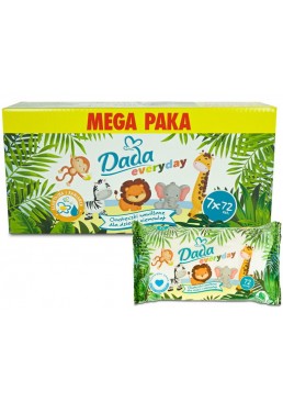 Детские влажные салфетки Dada Everyday, 72 шт* 7 шт