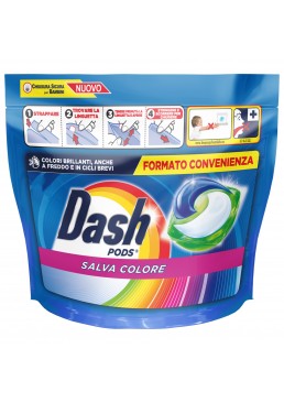 Капсули для прання 3в1 Dash Color для кольорової білизни, 44 шт