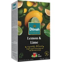 Чай чорний пакетований Dilmah Лимон та лайм 1.5 г х 20 шт