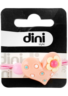 Резинка Dini Kids d-012 Сердце персиковая