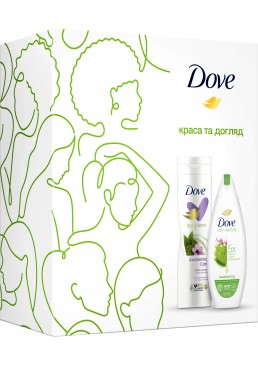 Подарунковий набір Dove Краса та догляд (гель для душу та лосьйон для тіла)